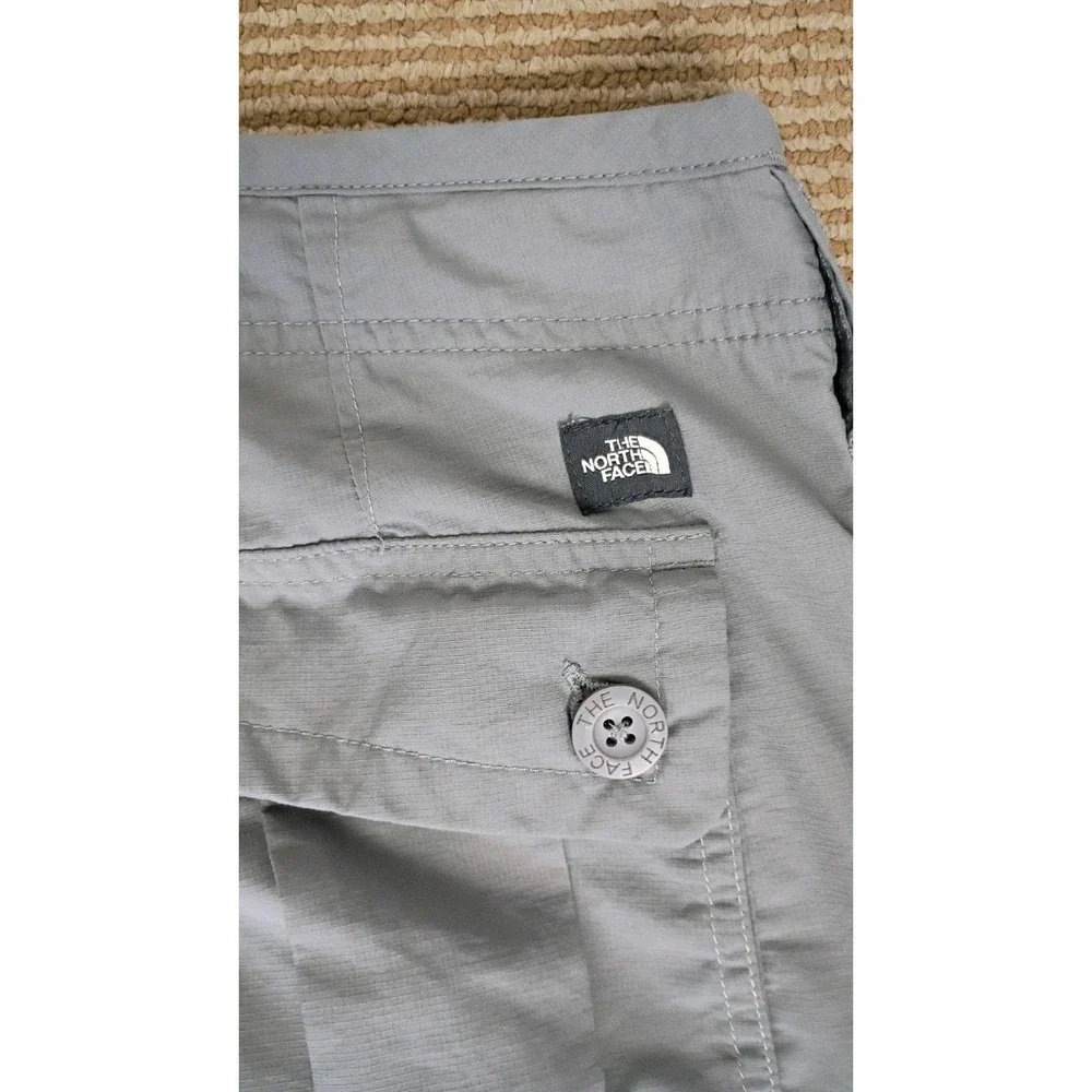 The North Face Horizon Tempest Gray Nylon Hiking Pants Roll Tap Women's Size 10